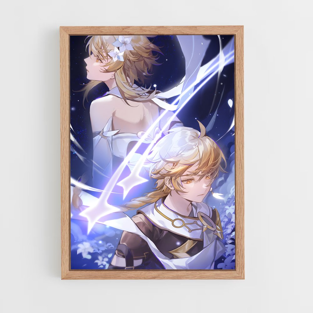 Poster Éclat d'Aether – affiche Genshin impact (vue 4)